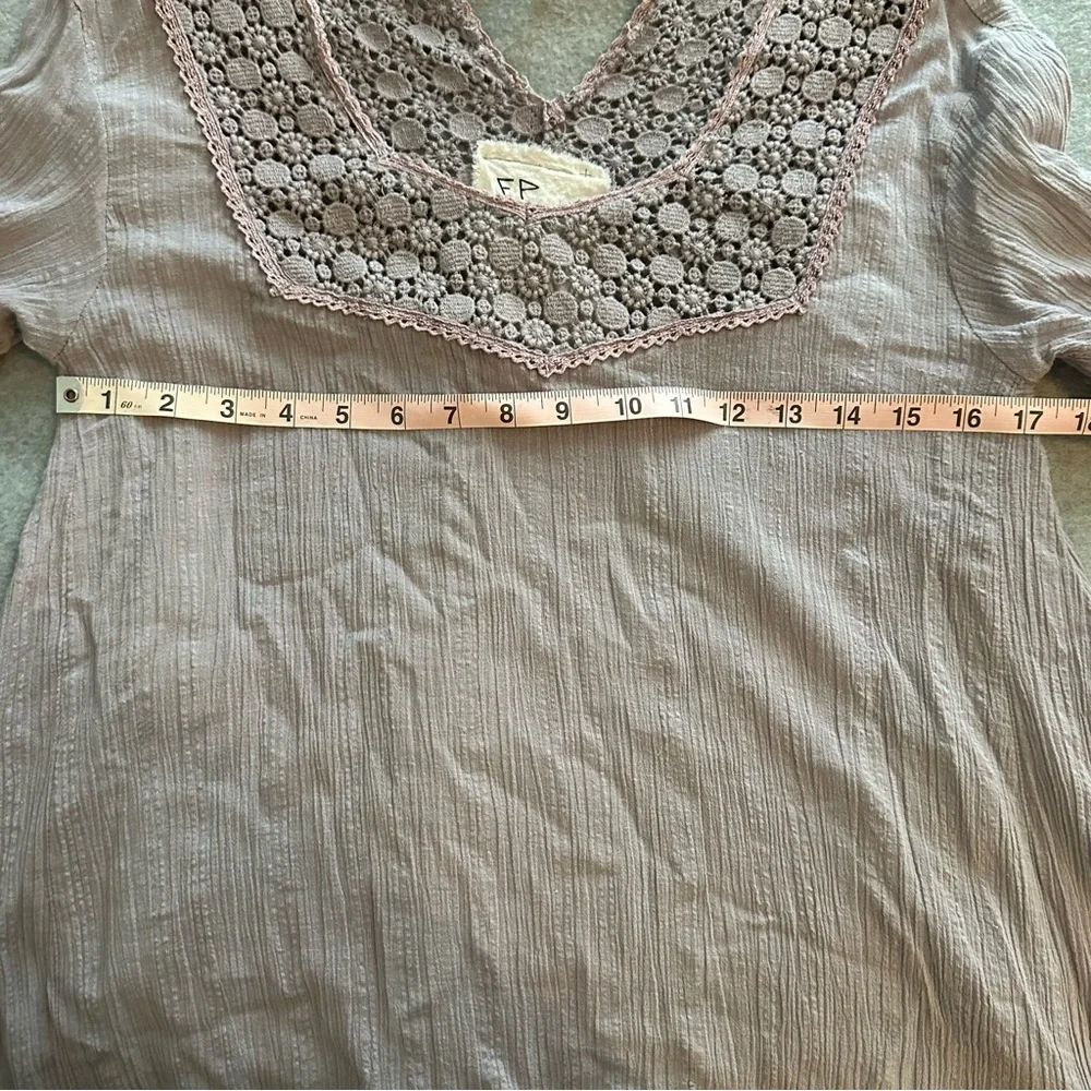 Free People FP One lavender boho blouse size S - Picture 5 of 5